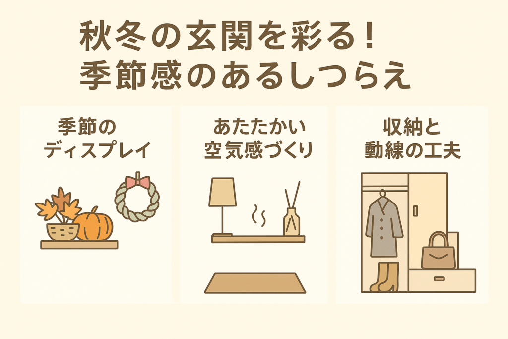 秋冬の玄関を彩る！季節感のあるしつらえ